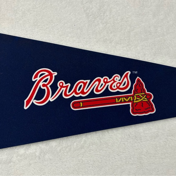 Atlanta ATL Braves MLB Baseball WinCraft Classic Felt Pennant Banner Flag 30x12 - Picture 4 of 7